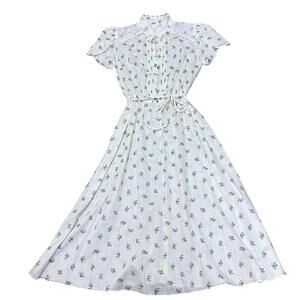 Vintage Gunne Sax Style Floral Midi Dress